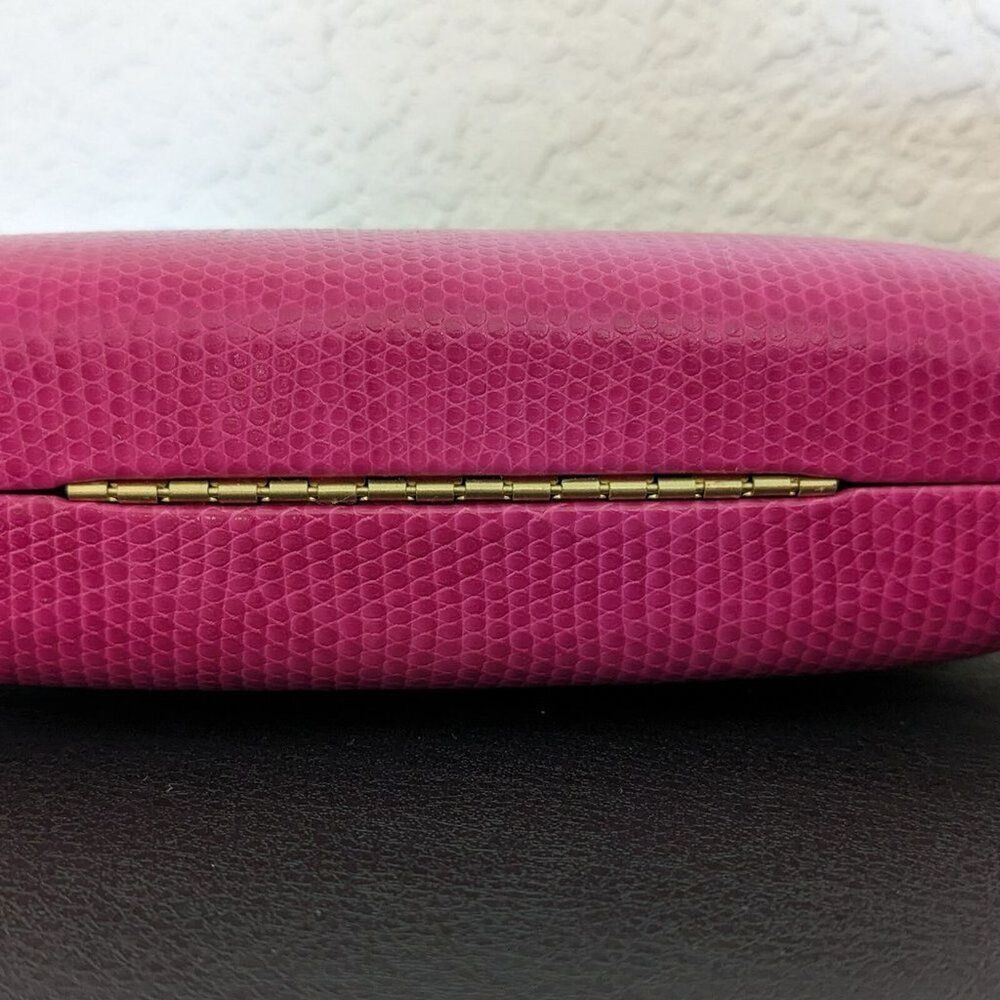 Lilly Pulitzer Hot Pink Clam Shell Sunglass Case - CASE ONLY - Blue Interior - Picture 4 of 7